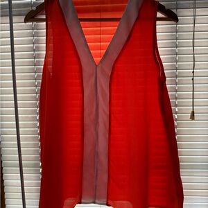 Elegant orange Sleeveless Top